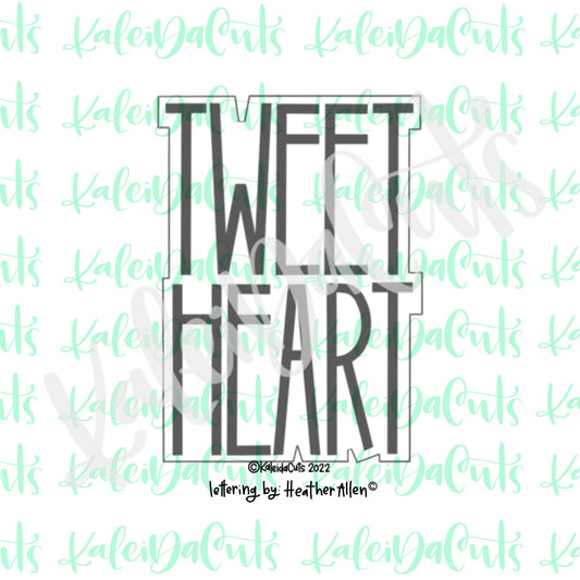 Tweet Heart Lettering Cookie Cutter