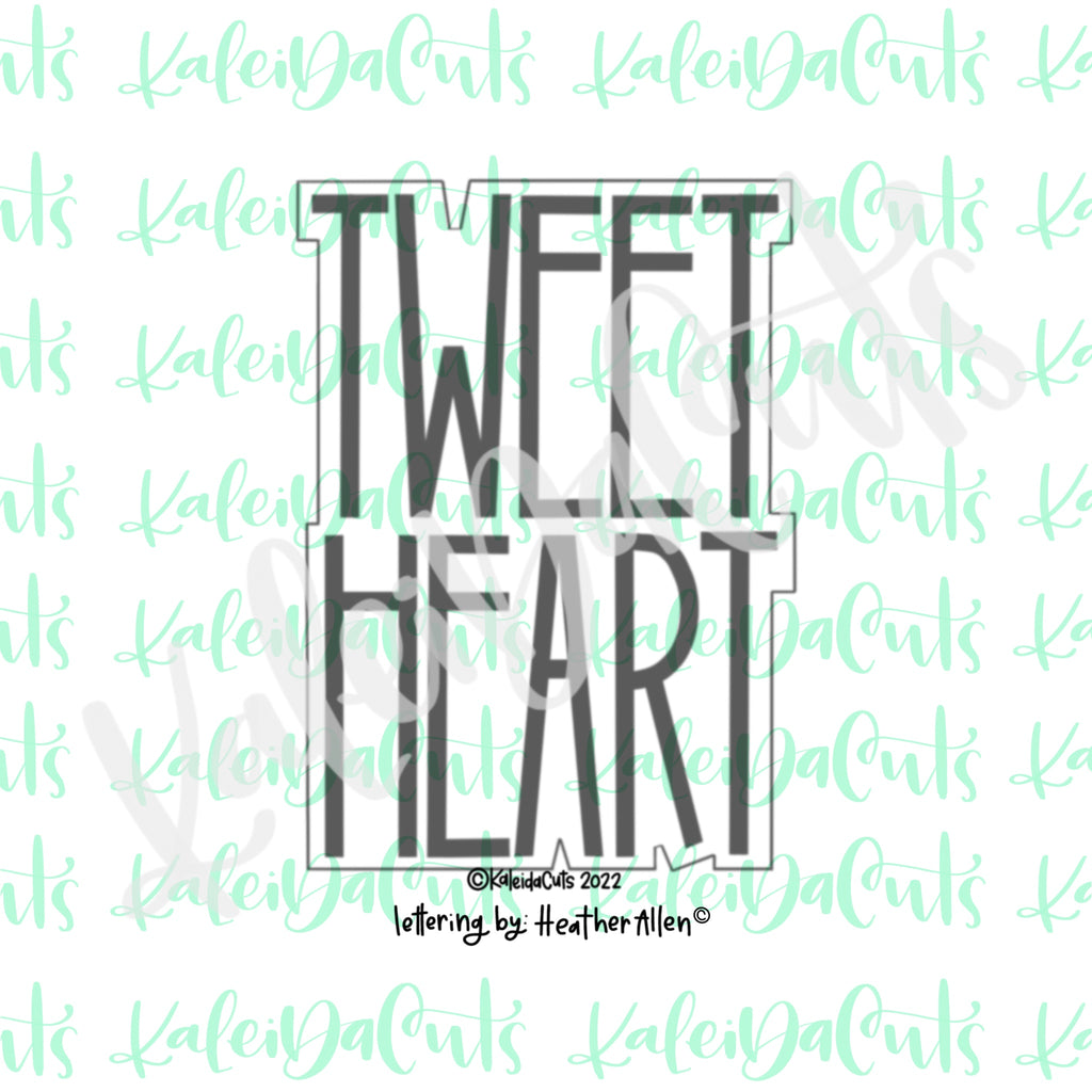 Tweet Heart Lettering Cookie Cutter