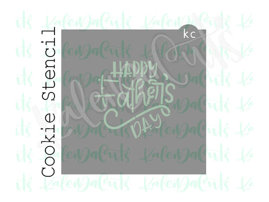 Happy Fathers Day Stencil - 3.5 inch design