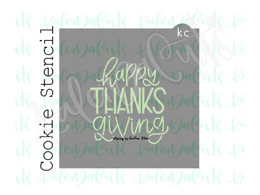 Happy Thanks Giving Stencil