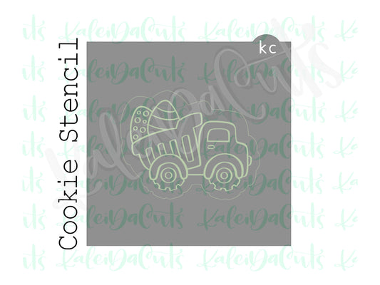 Easter Dump Truck PYO Stencil 3.75"