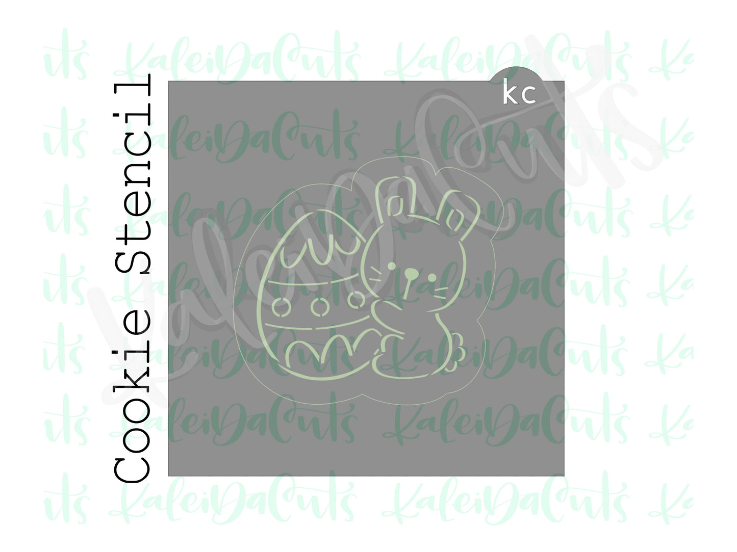 Easter Bunny Egg PYO Stencil 3.75"