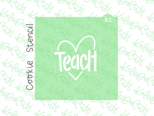 Teach Heart Stencil