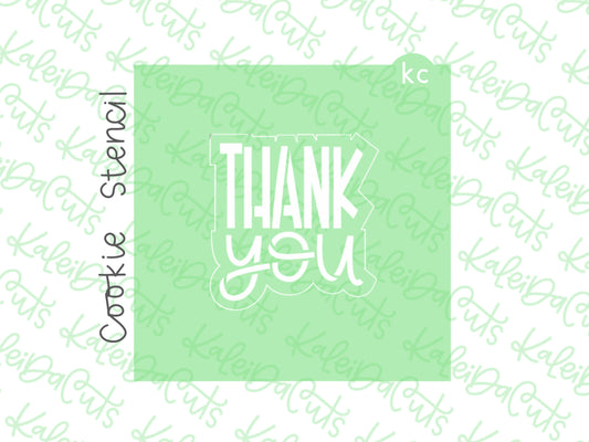 Thank You Font Stencil