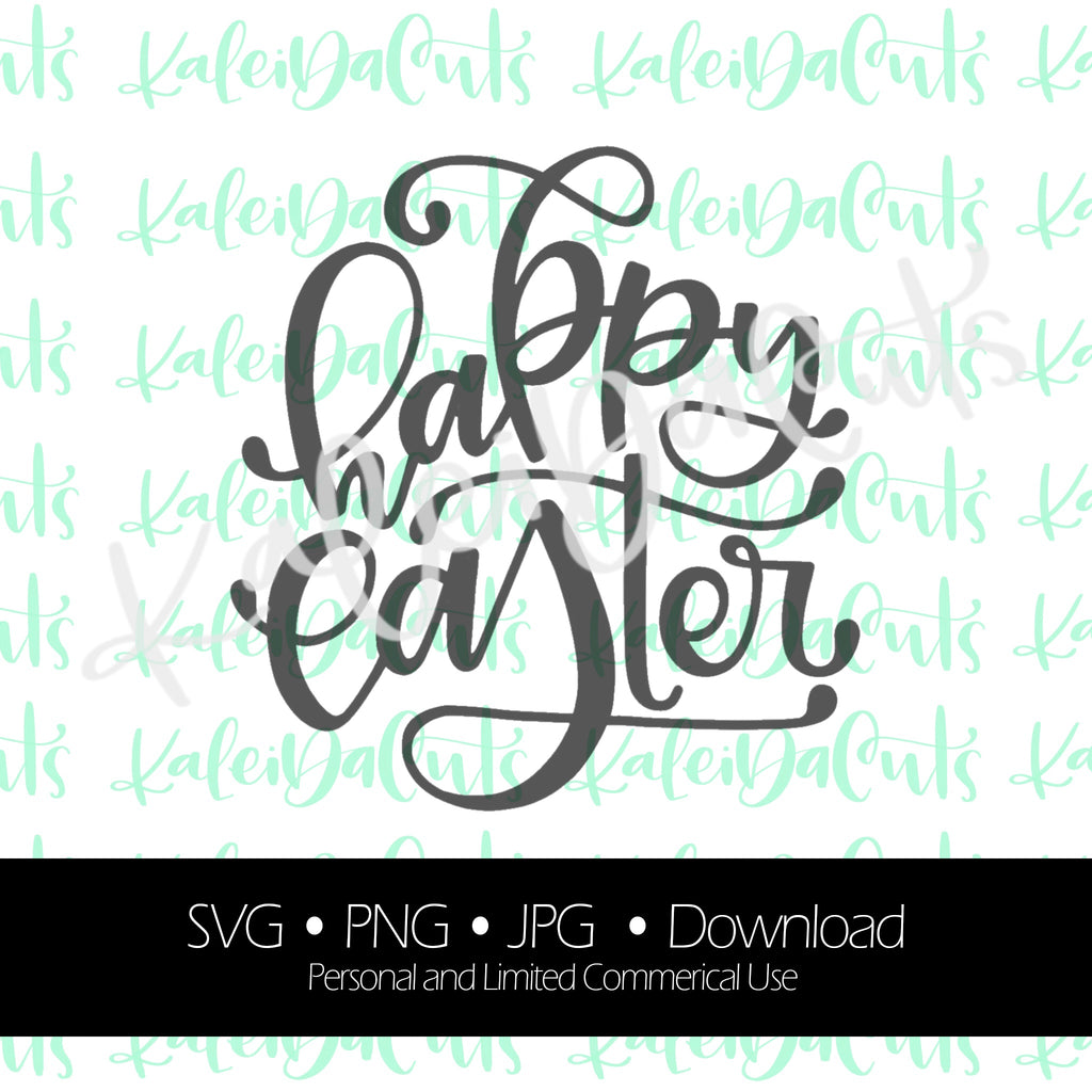 Happy Easter Lettering Digital Download.