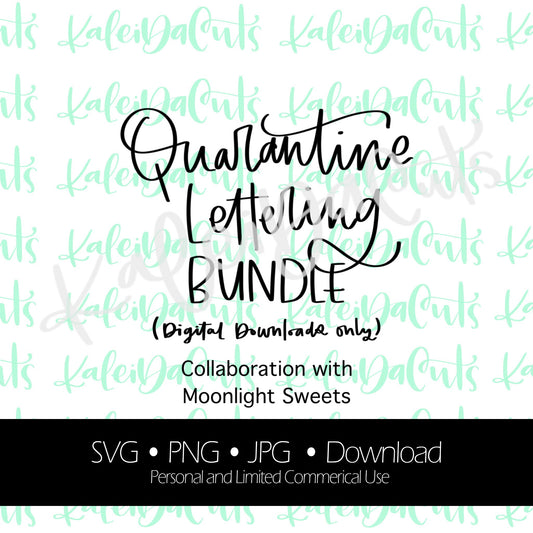 Quarantine Chaos Lettering Bundle Digital Download. SVG.