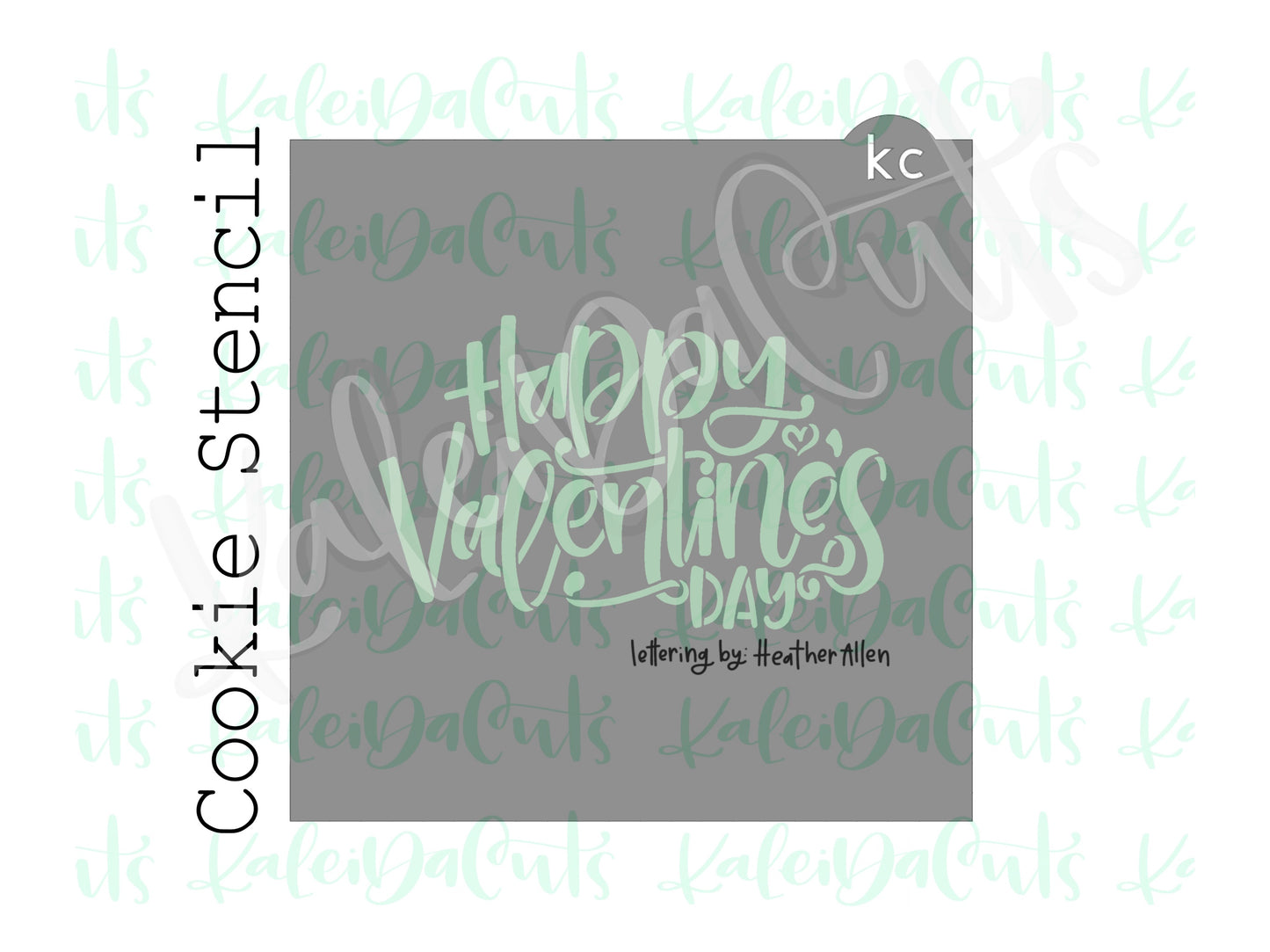 4.5" Happy Valentines Day Stencil