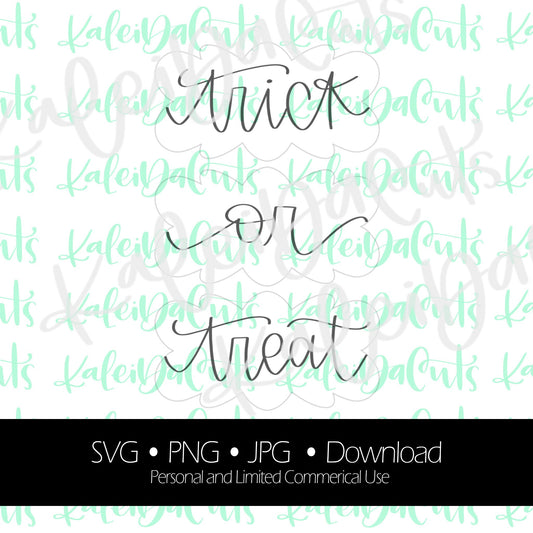 Trick or Treat (Nancy) Lettering - Digital Download.