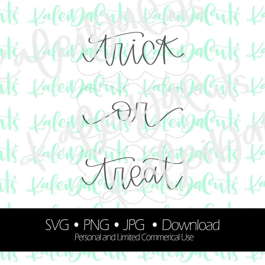 Trick or Treat (Nancy) Lettering - Digital Download.