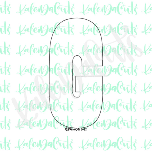 Tall Letter G Cookie Cutter