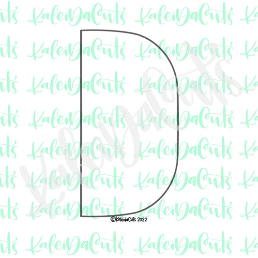 Tall Letter D Cookie Cutter