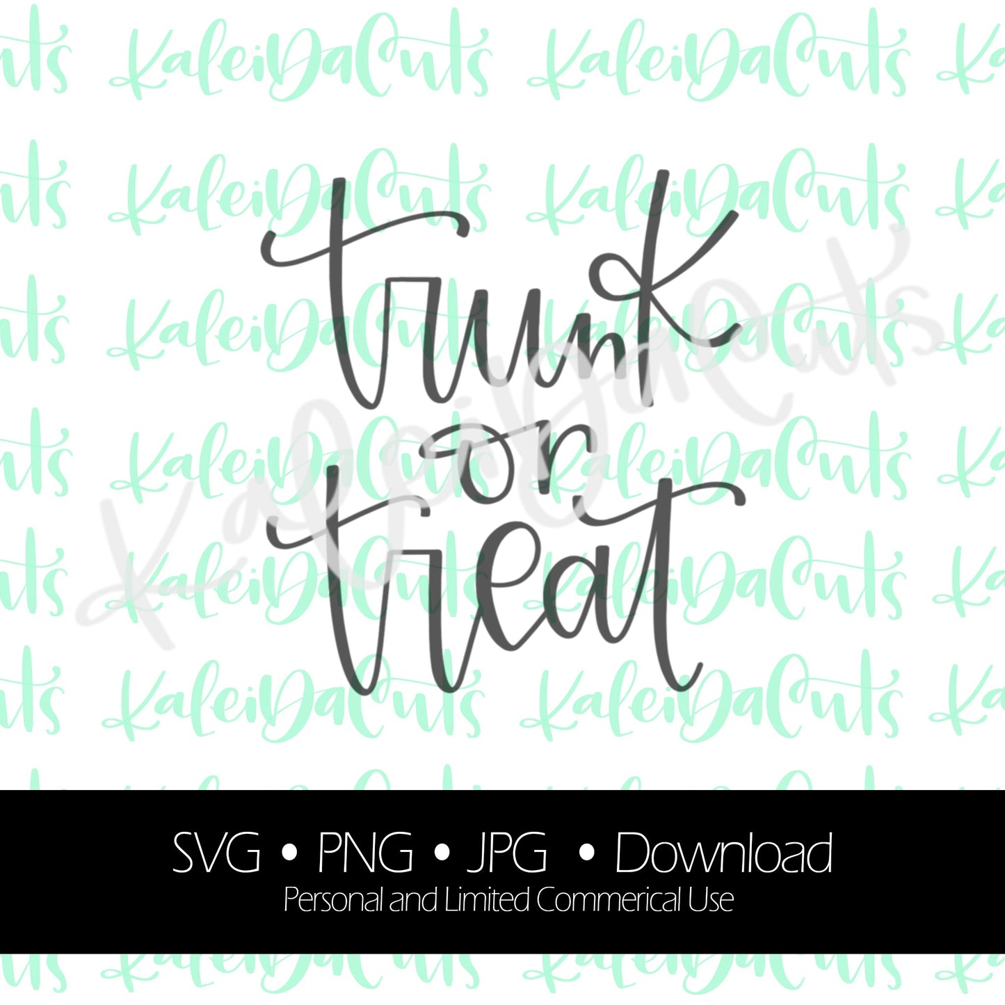 Trunk or Treat Lettering - Digital Download.