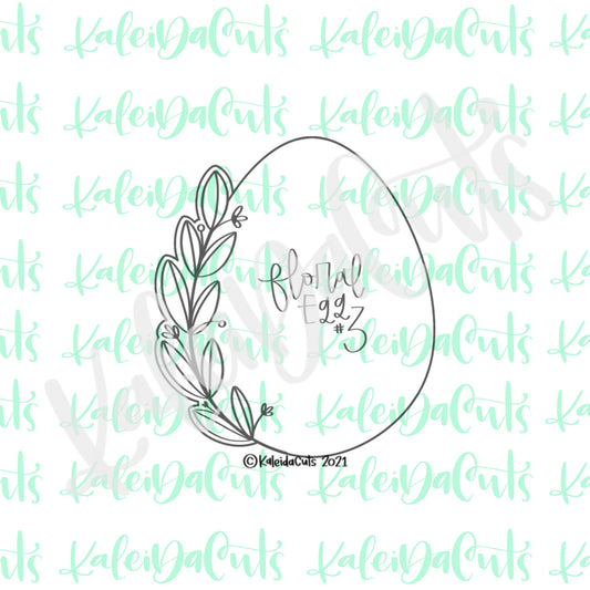 Floral Egg 3 Cookie Cutter