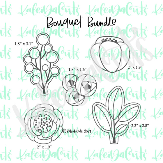 Bouquet Bundle - 5 Cookie Cutters