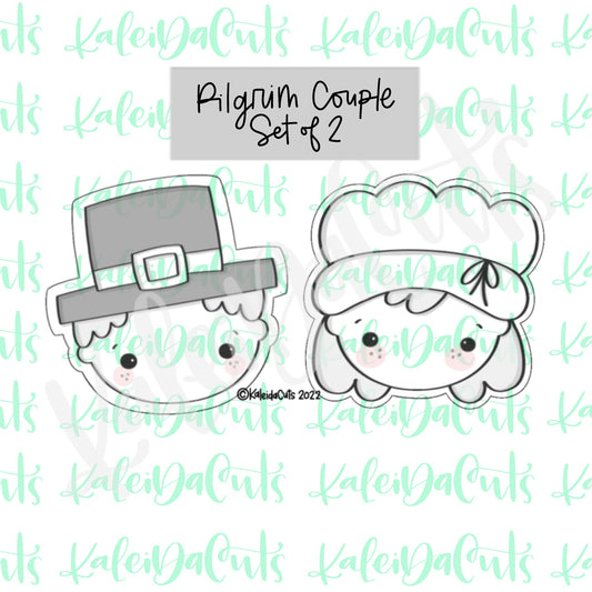 Pilgrim Couple Set of 2 Cookie Cutters
