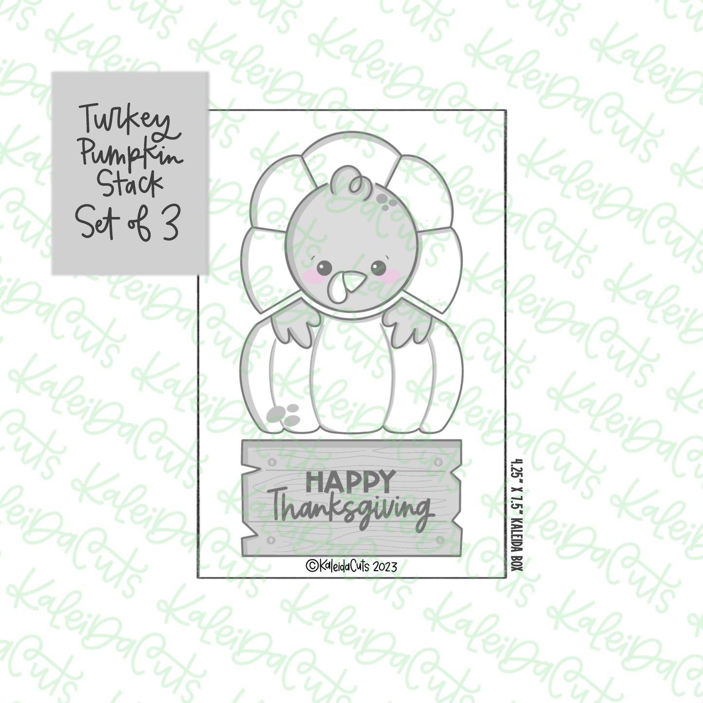 Turkey Pumpkin Stack Set of 3 Cookie Cutters