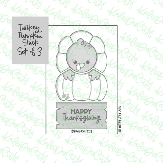 Turkey Pumpkin Stack Set of 3 Cookie Cutters