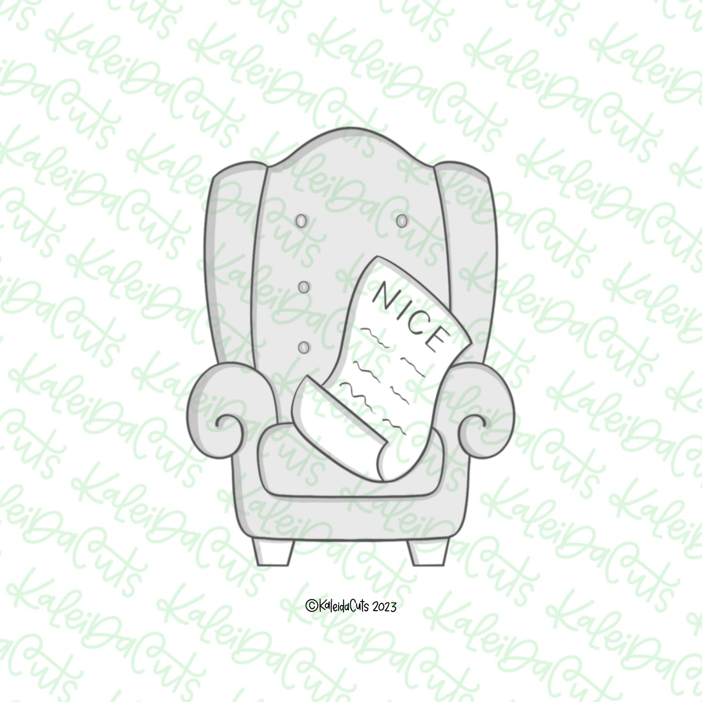 Santa Visit Chair Cookie Cutter