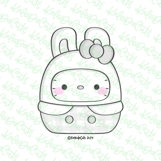 Girly Kitty Bunny Plush Cookie Cutter
