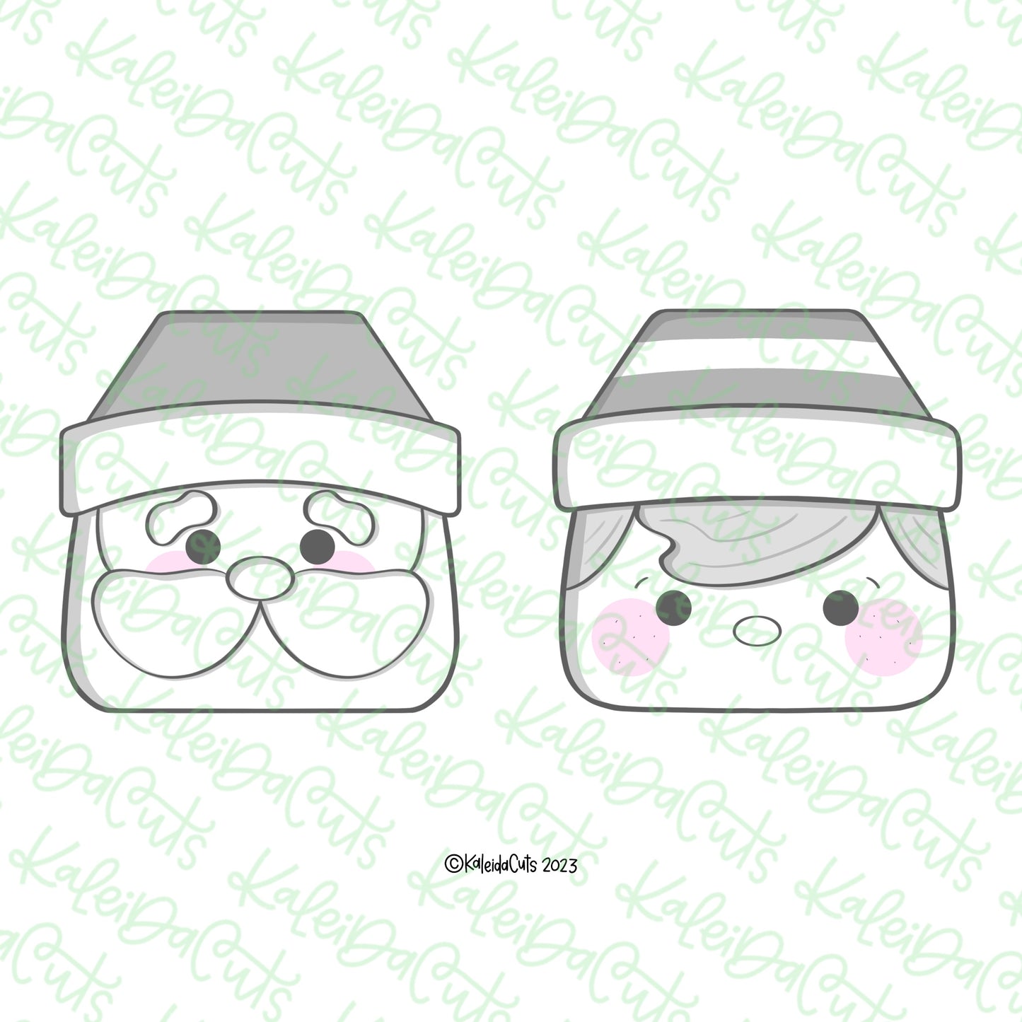 Square Santa Cookie Cutter