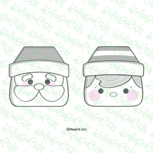 Square Santa Cookie Cutter