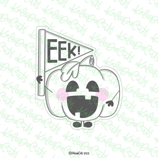 Pumpkin Kid Pennant Cookie Cutter