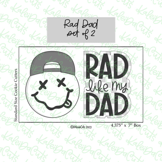 Rad Dad Cookie Cutter Set of 2