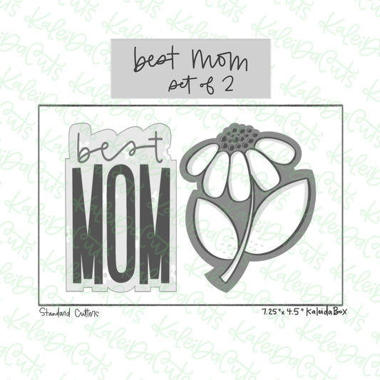 Best Mom Cookie Cutter Set of 2