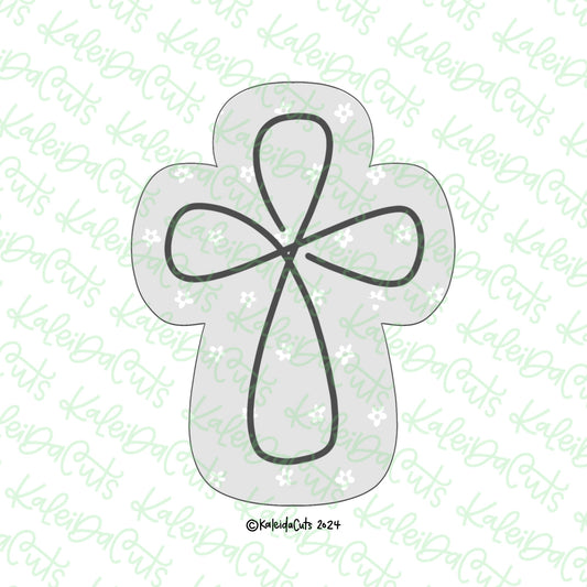 Line Art Cross Cookie Cutter