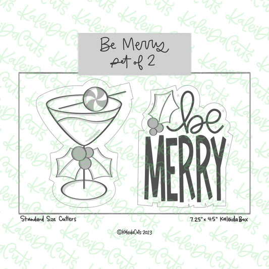 Be Merry Plaque Set Cookie Cutter