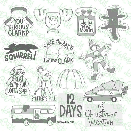 Family Vacation Cookie Cutter Set of 12