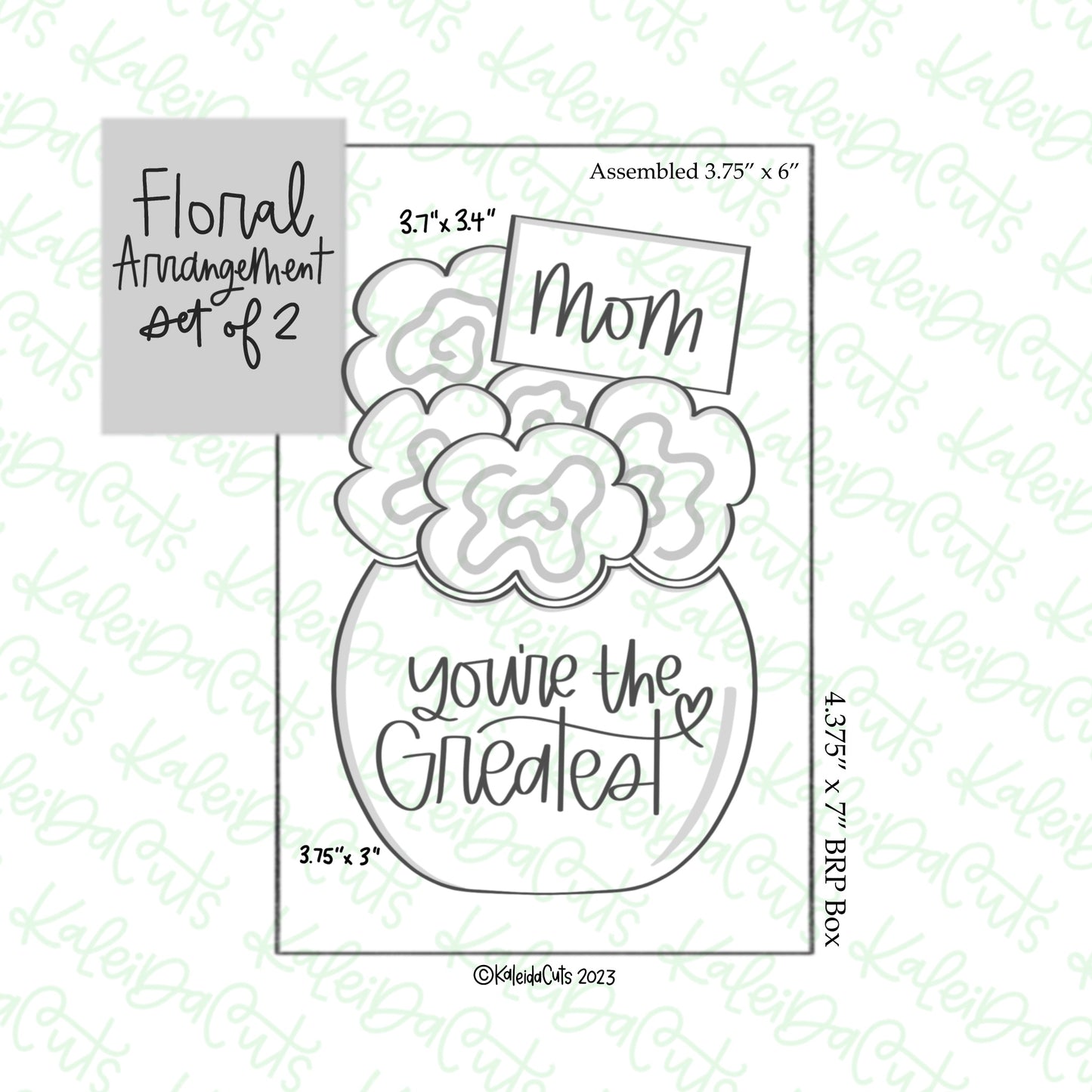 Floral Arrangement Set of 2 Cookie Cutters