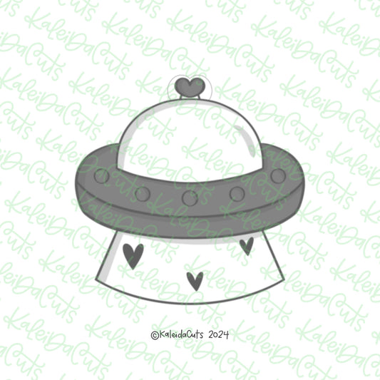 Spaceship Heart Cookie Cutter