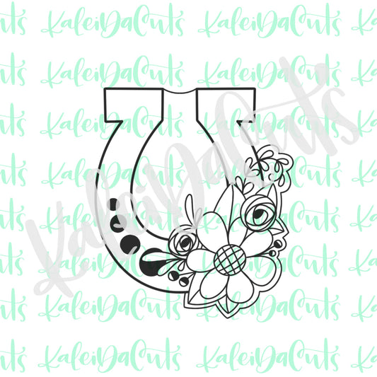 Floral Horseshoe Cookie Cutter