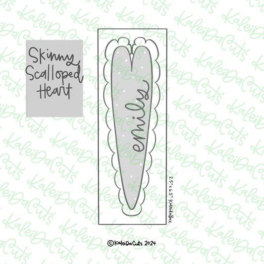 Skinny Scallop Heart Cookie Cutter