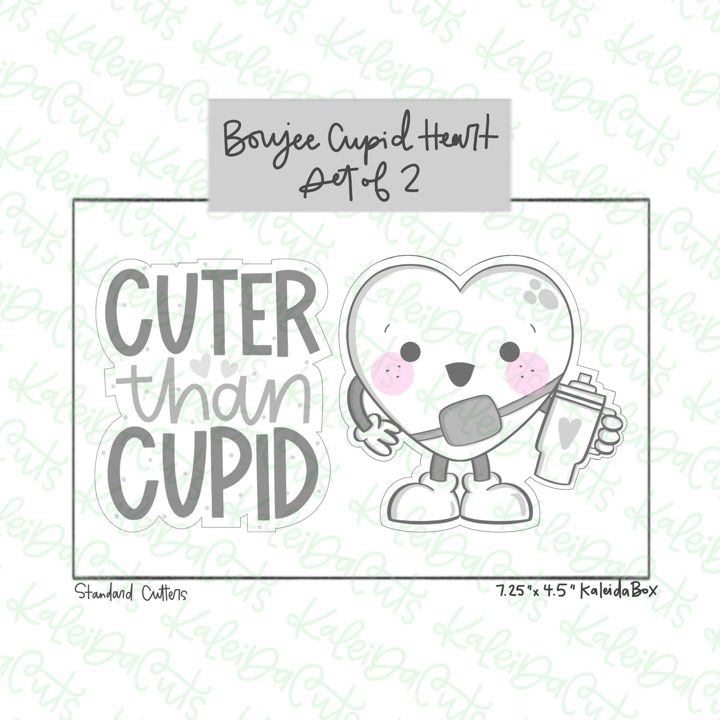 Boujee Cupid Heart Cookie Cutter Set of 2