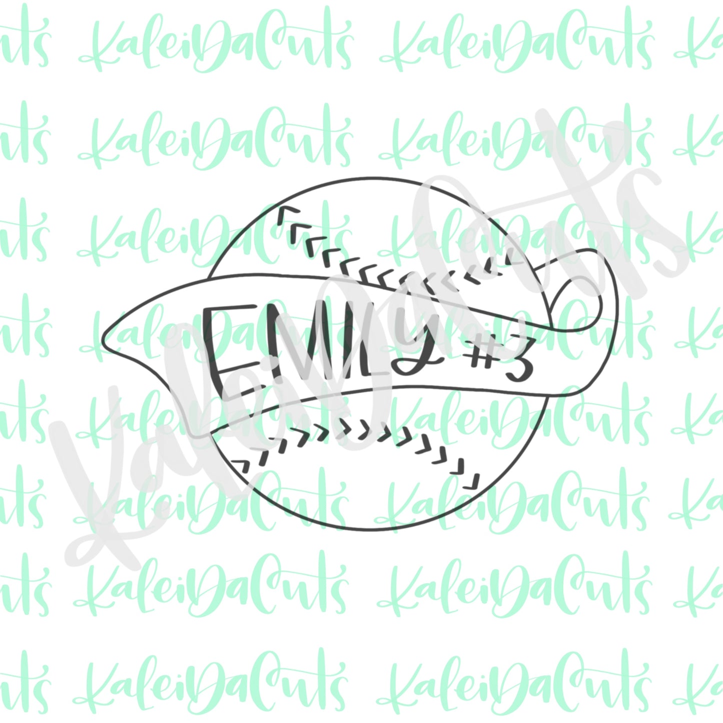 Softball Plaque Cookie Cutter.