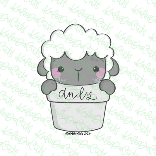 Potted Lamb Cookie Cutter