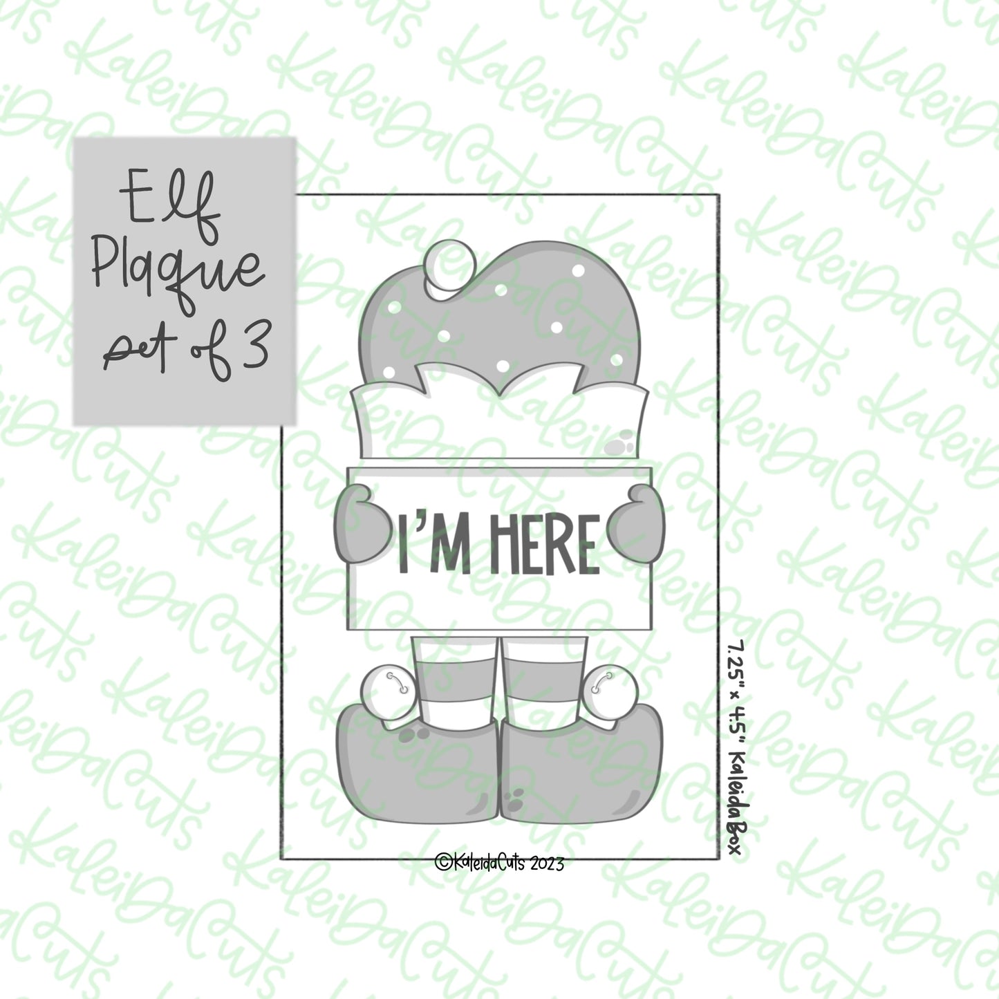 Elf Plaque Cookie Cutter Set of 3