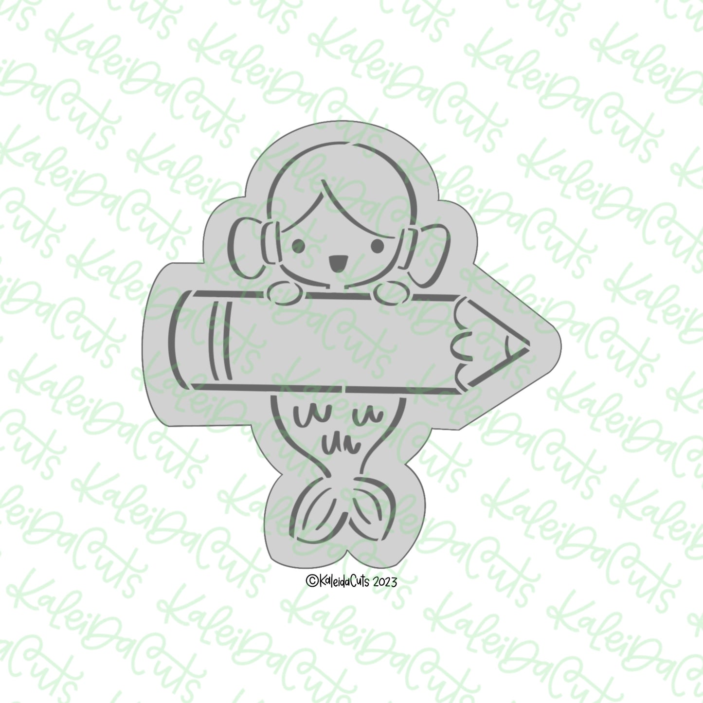 Mermaid Pencil PYO Cookie Cutter