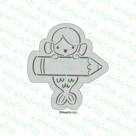 Mermaid Pencil PYO Cookie Cutter
