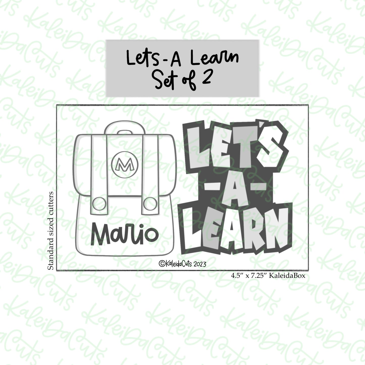 Let's A Learn Cookie Cutter Set of 2