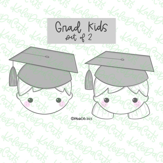 Grad Kids Cookie Cutter Set of 2