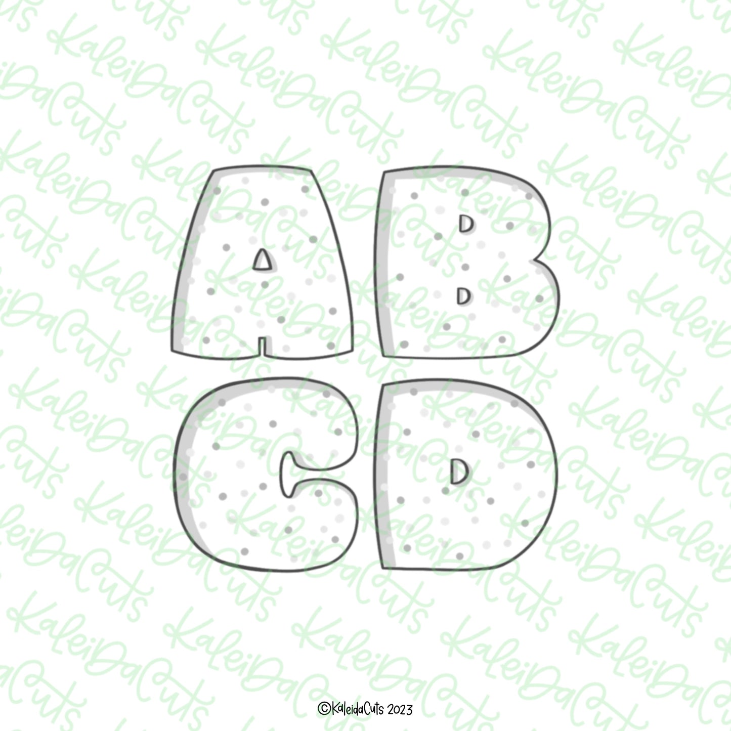 Frosted Alphabet Set Cookie Cutter