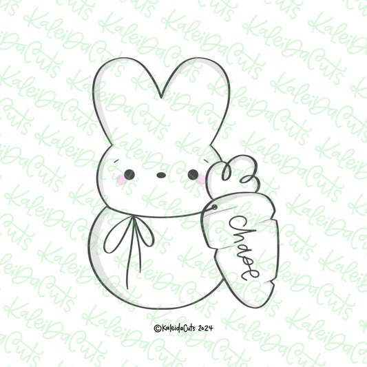 Bunny Carrot Tag Cookie Cutter