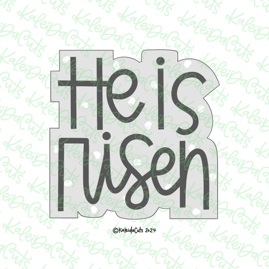 Square He is Risen Plaque Cookie Cutter