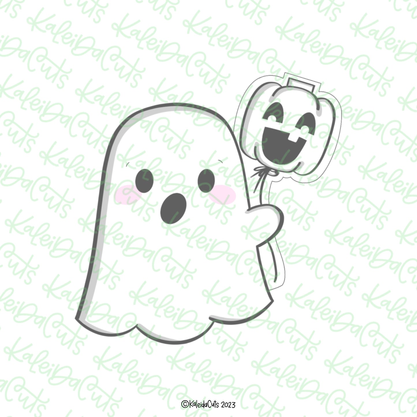 2023 Ghost Pumpkin Balloon Cookie Cutter