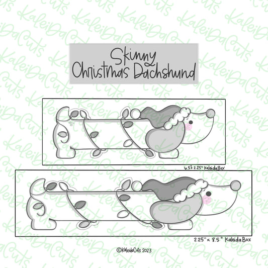 Skinny Christmas Dachshund Cookie Cutter