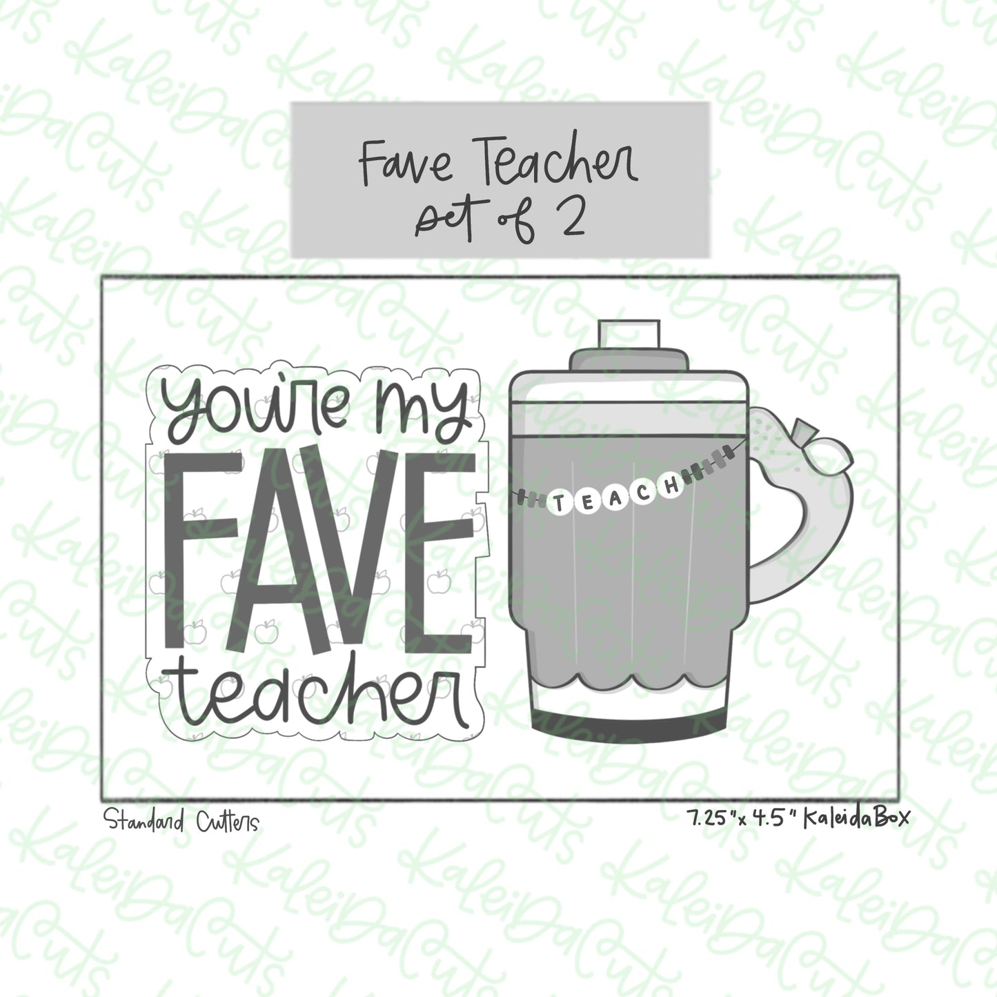 Fave Teacher Cookie Cutter Set of 2
