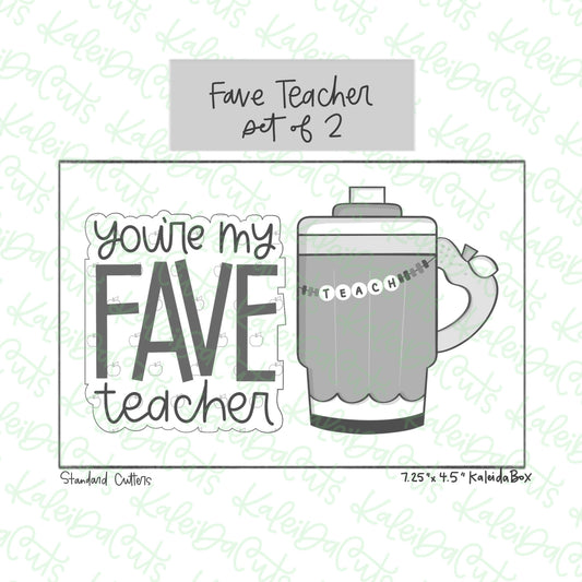 Fave Teacher Cookie Cutter Set of 2